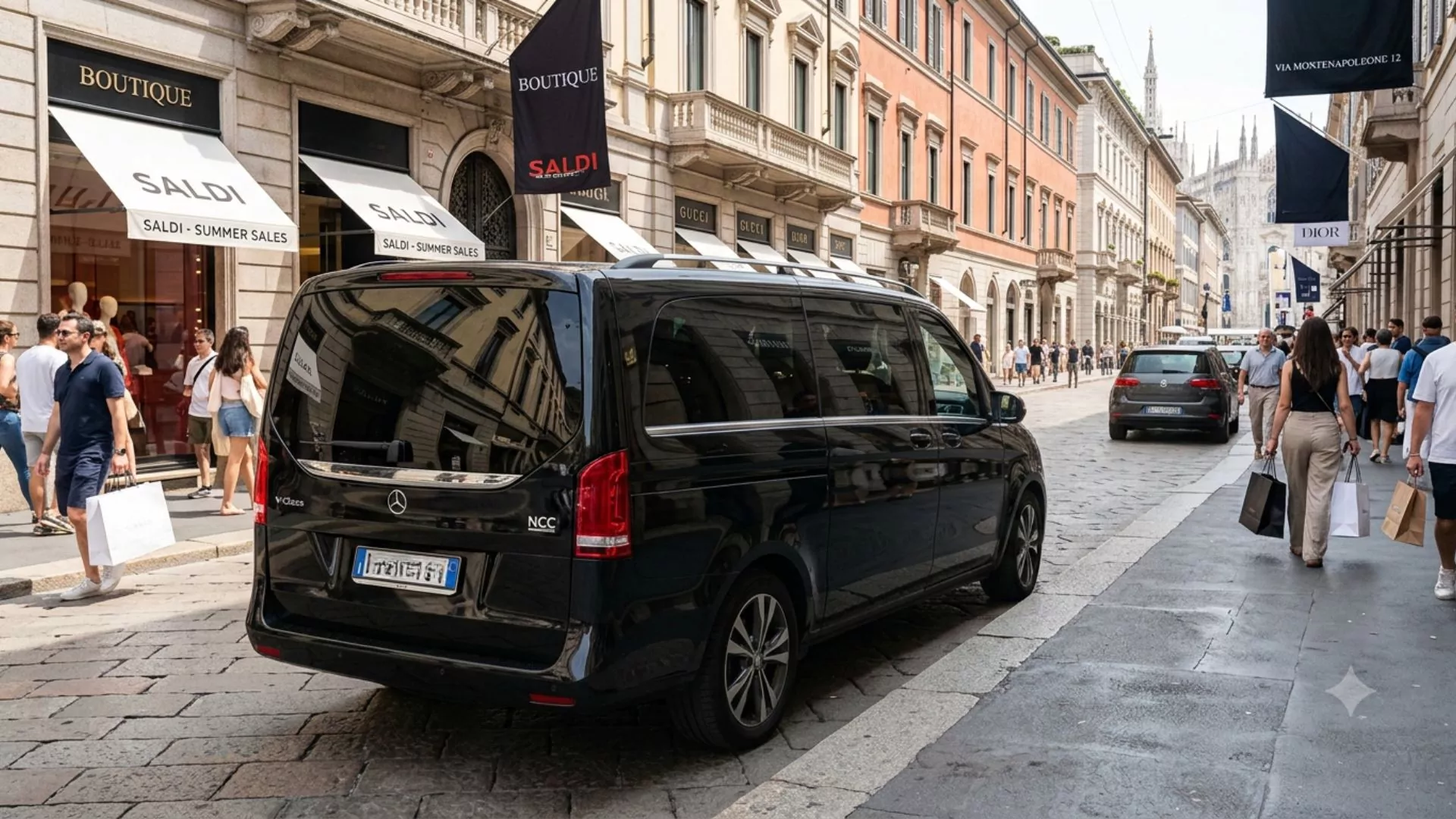 Shopping tour Milano per i saldi estivi 2026 nel Quadrilatero della Moda con NCC Carnelli